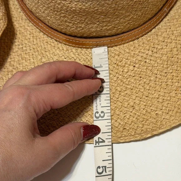 Helen Kaminski Belen rafia and leather cowgirl Hat, one size, like new! - Picture 10 of 12